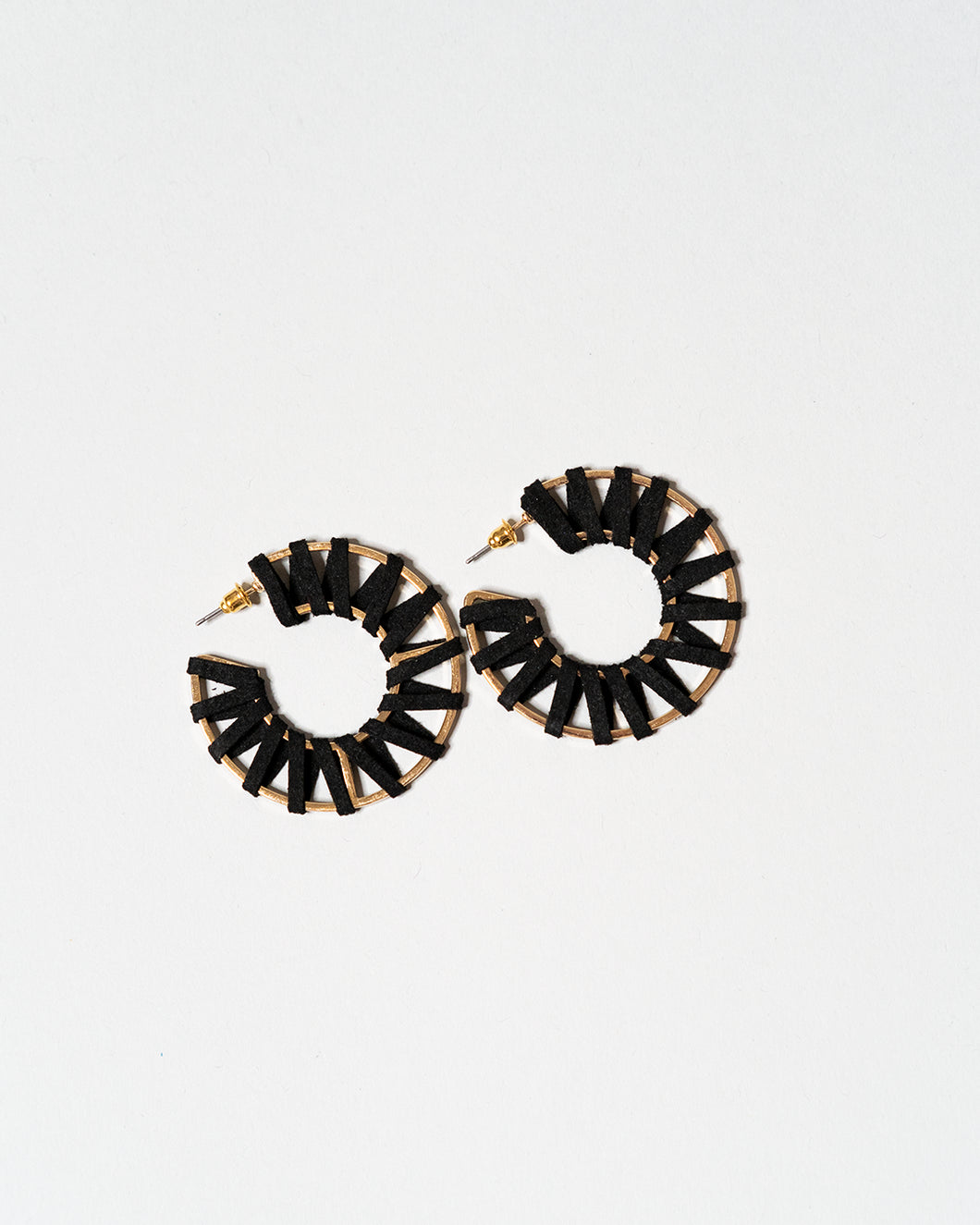 Black Geometric Hoop