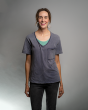 Load image into Gallery viewer, Basic Blue Tee with Pocket