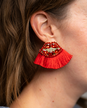 Load image into Gallery viewer, Red Lips Earrings