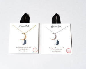 Crescent Moon Necklace - Silver