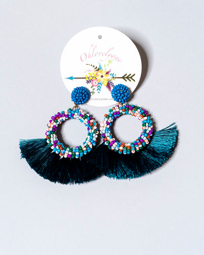 Sprinkle Hoops - Teal