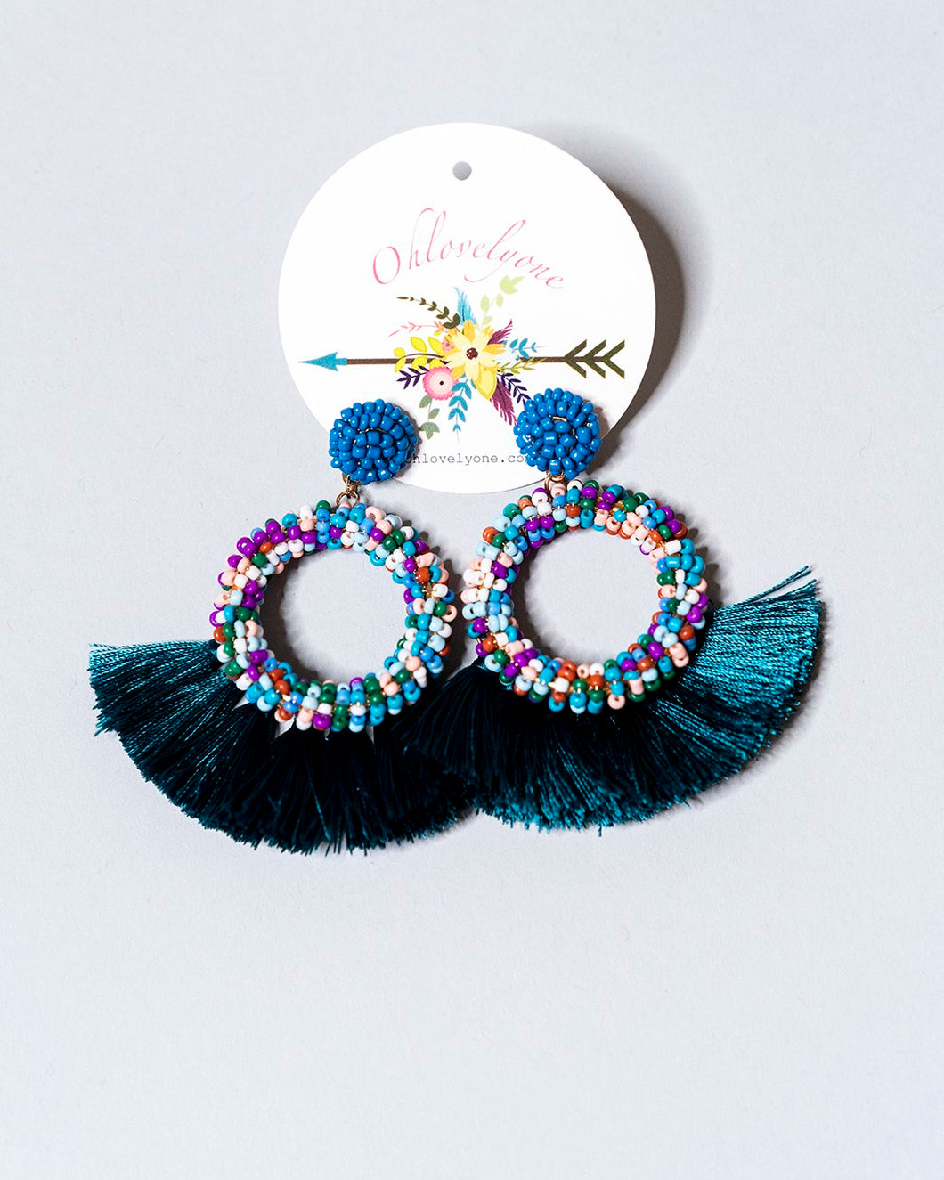 Sprinkle Hoops - Teal