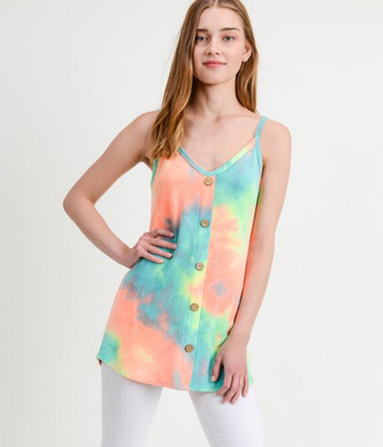 Neon Tie Dye Top