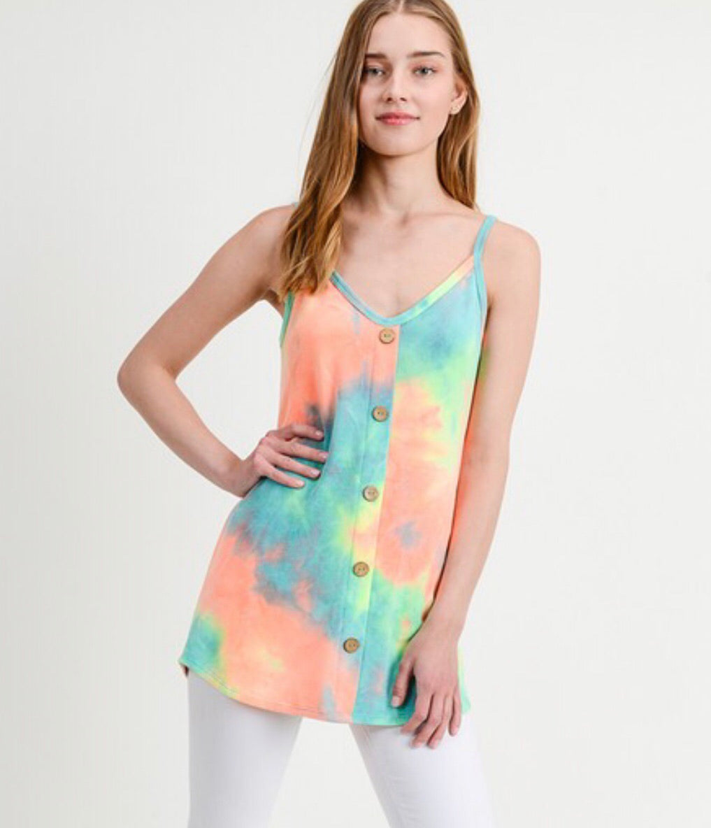 Neon Tie Dye Top